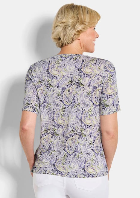 Viskoseshirt mit Paisley-Muster