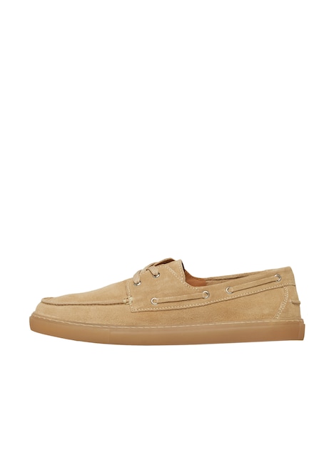 Leder-Schnürschuh im Mokassin-Stil