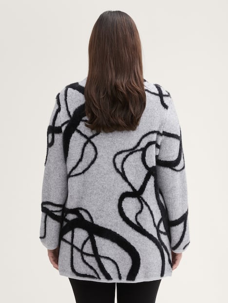 Loose Fit Strickpullover mit Muster