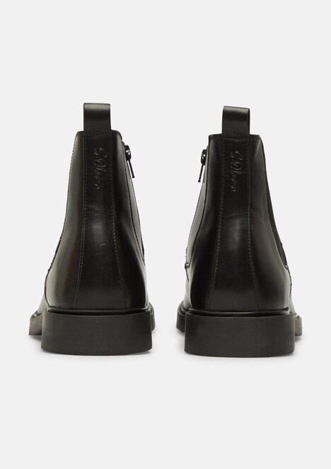 Chelsea Boots aus Leder mit elastischem Einsatz