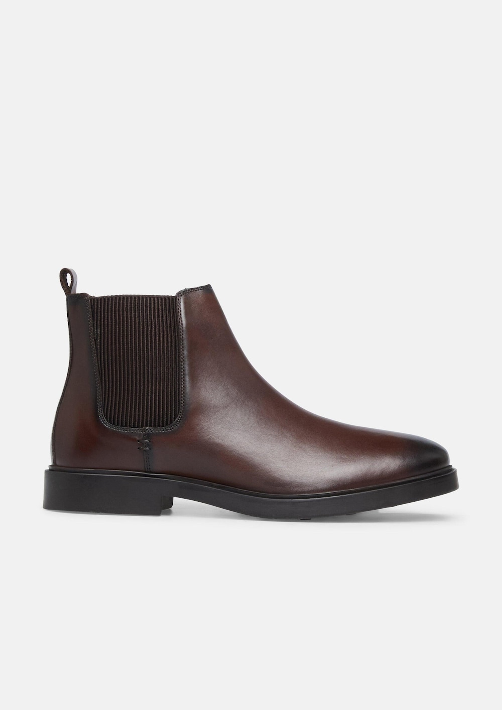 Chelsea Boots aus Leder mit elastischem Einsatz