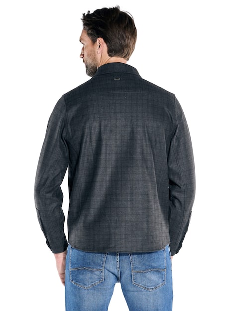 engbers Herren Overshirt kariert , Schwarz