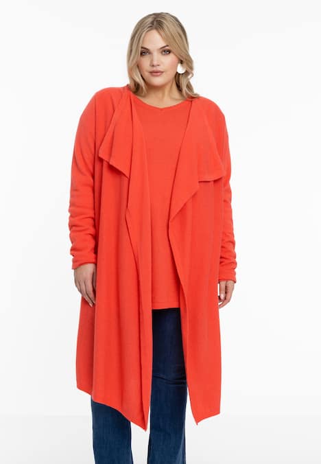 Strickjacke mit drapierter Front