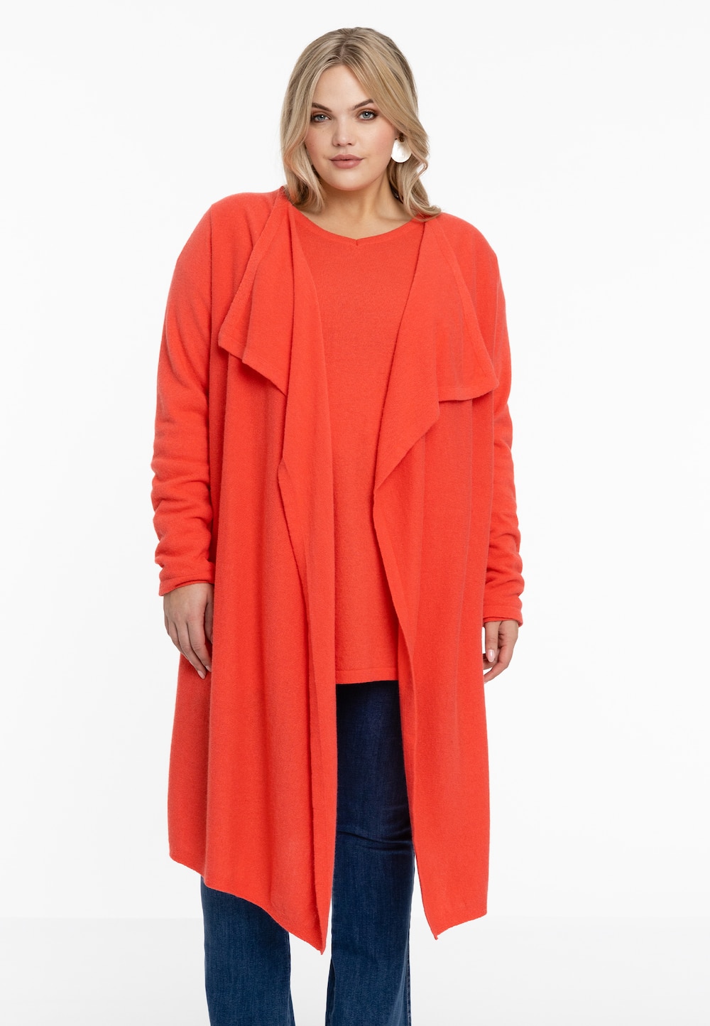 Strickjacke mit drapierter Front