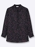 Bluse Rüschenbluse mit Bubikragen und Blümchenprint Langarm Hemdblusenkragen