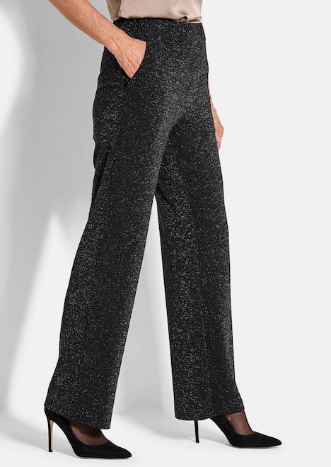 GOLDNER Broek VERA Wijde broek VERA van glanzende jersey