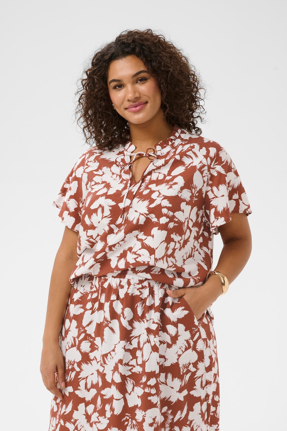 Kurzarm-Bluse Regular fit