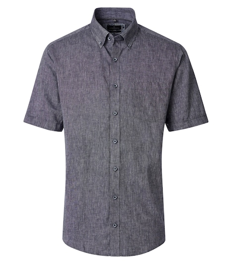 Leinenhemd kurzarm uni Casual Fit