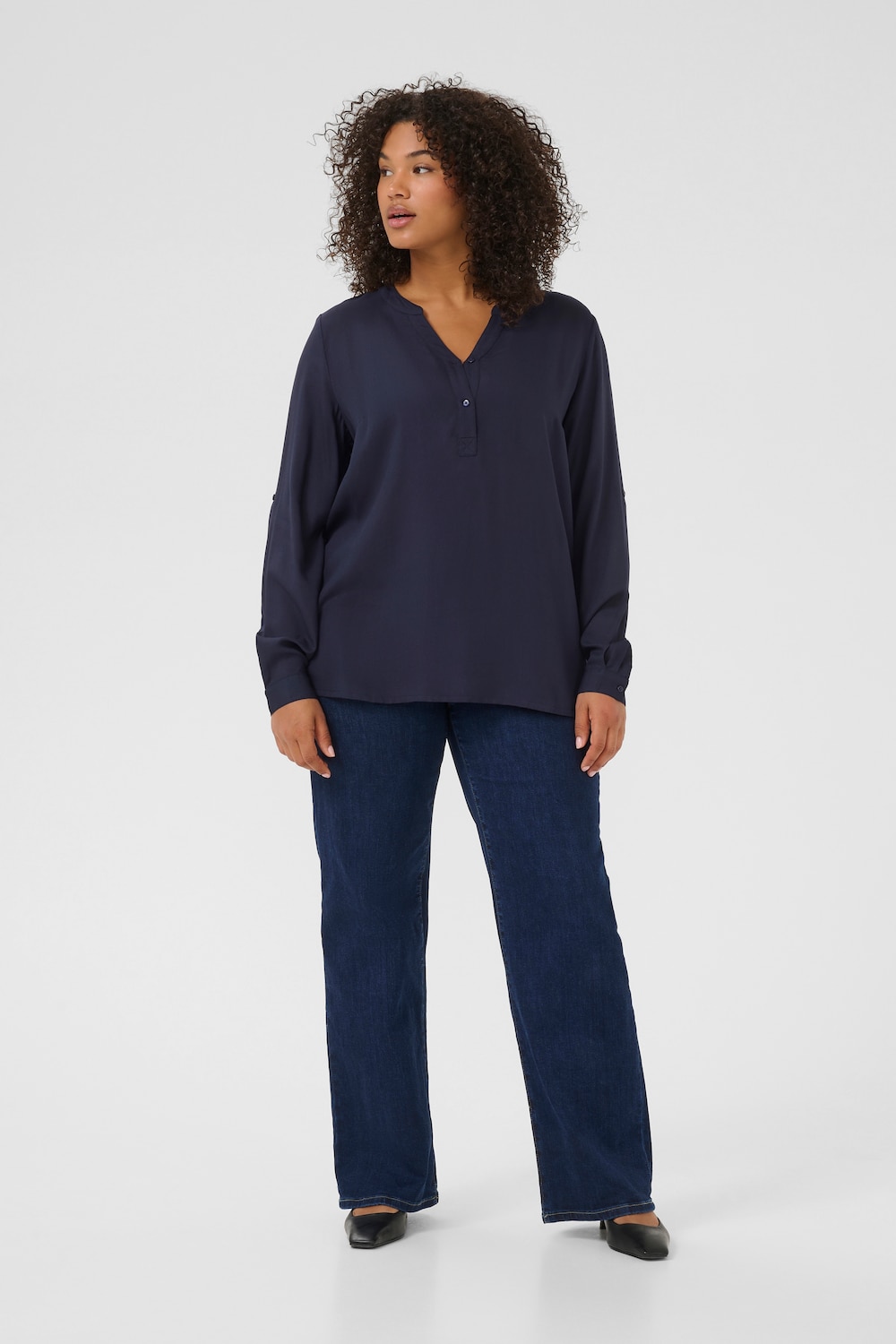 Langarm-Bluse Regular fit