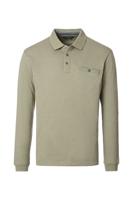 Polo-Shirt Langarm uni