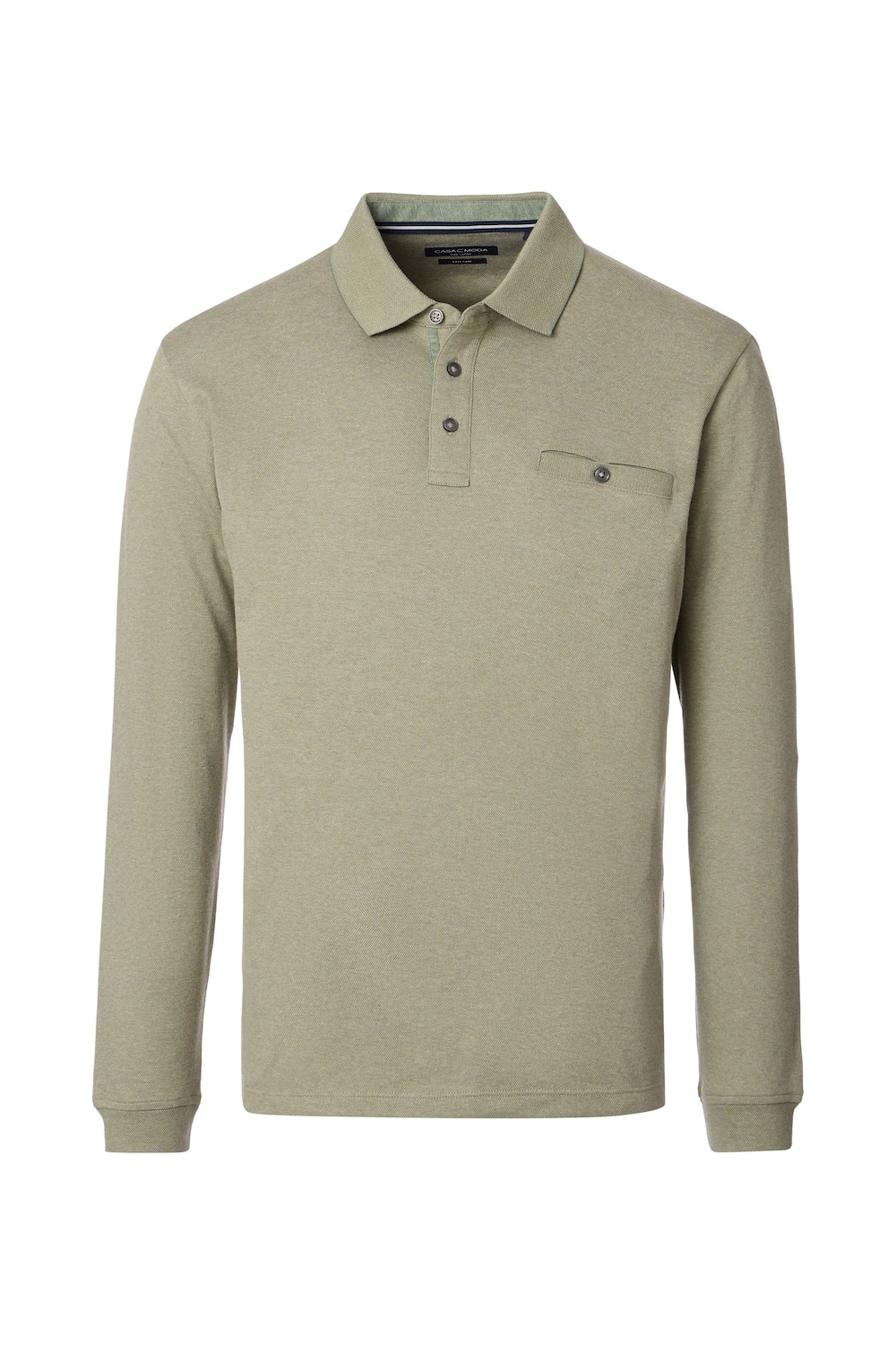 Polo-Shirt Langarm uni