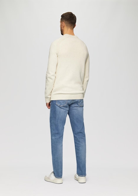 Crew-Neck-Pullover mit Farbeffekt