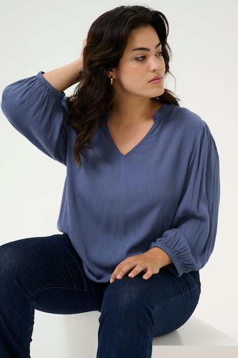 Langarm-Bluse Regular fit