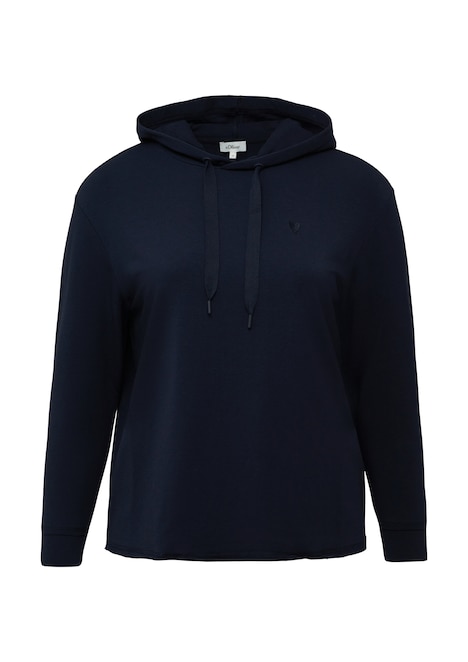 Weiches Kapuzen-Sweat mit Herz-Stickerei