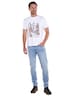 Herren Print T-Shirt , Reinweiss