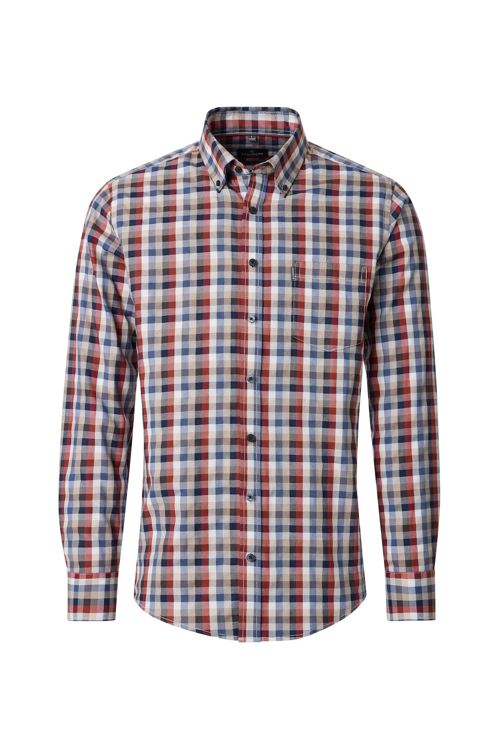 Freizeithemd Langarm kariert Casual Fit