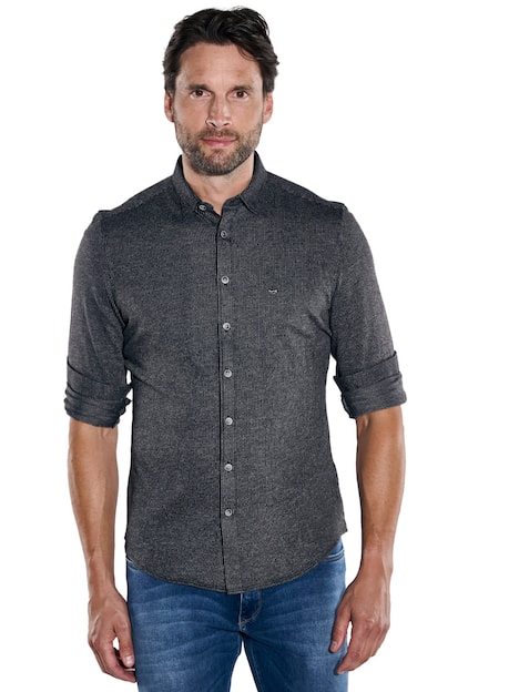 engbers Herren Langarm-Hemd slim fit , Schwarz