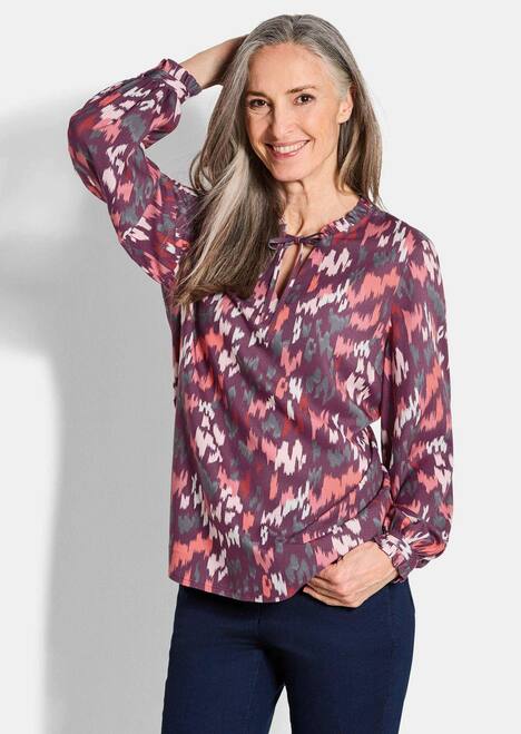 GOLDNER Blouse met print Blouse van viscose, met ruches