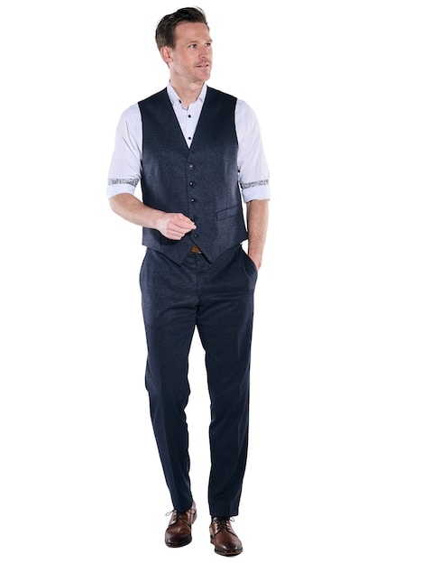 Herren Anzug-Weste aus flexiblem Warenmaterial , Saphirblau