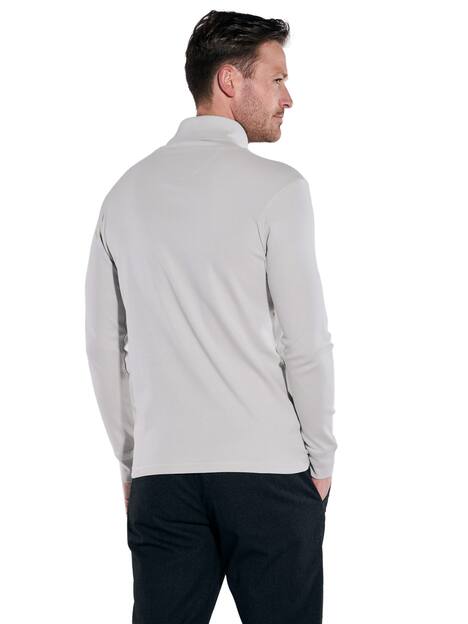 engbers Herren Langarmshirt mit Rollkragen , Hellgrau