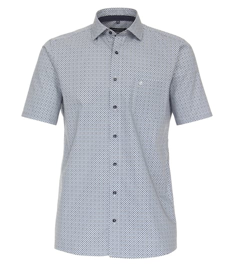 Businesshemd Kurzarm Print Comfort Fit