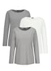 Langarm 3er-Baumwollshirt-Set
