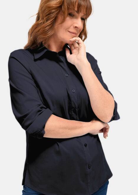 Unentbehrliche Langarmbluse mit Elasthananteil