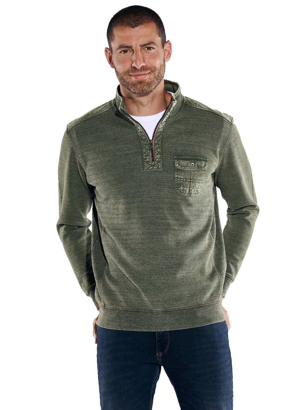 Sweatshirt mit Stehkragen