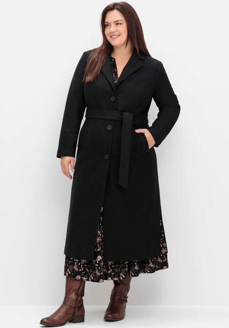 Mantel Uni Reverskragen