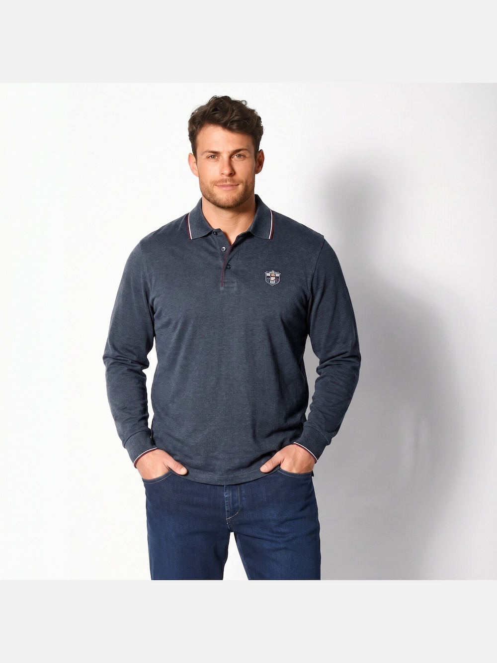 Langarm-Poloshirt MILANVETZO