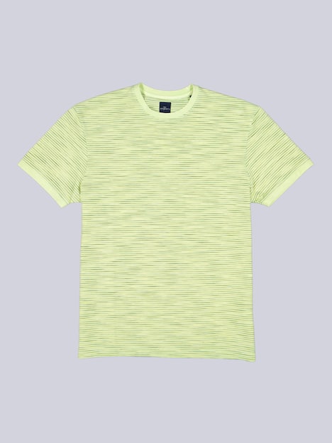 Herren T-Shirt gestreift , Hellgelb