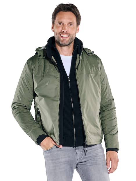 engbers Herren Jacke mit abnehmbarer Kapuze , Khaki