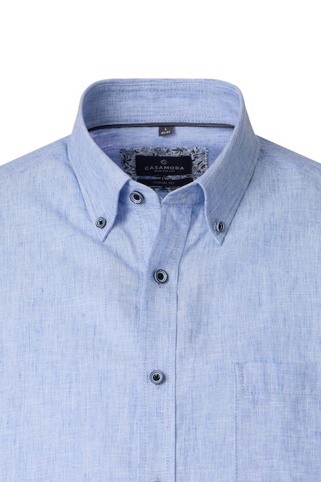 Leinenhemd kurzarm uni Casual Fit