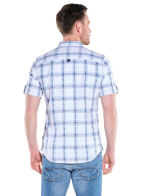 Herren Overshirt mit Reißverschluss , Hellblau