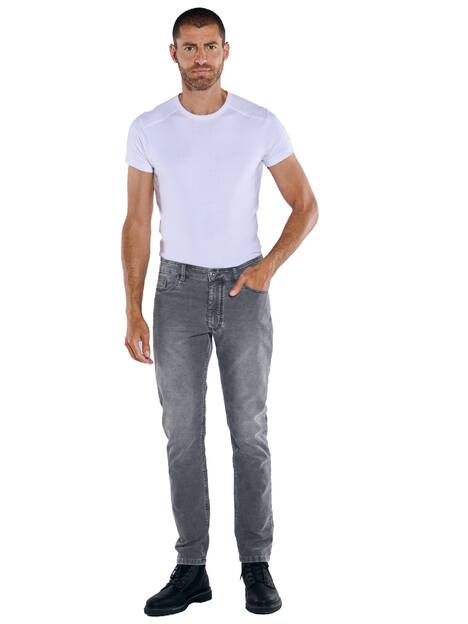 engbers Herren 5-Pocket-Hose regular , Kieselgrau