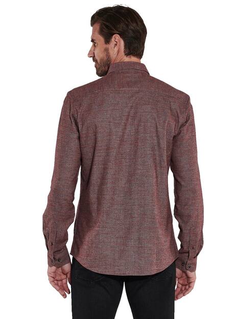 engbers Herren Langarm-Hemd uni , Rot