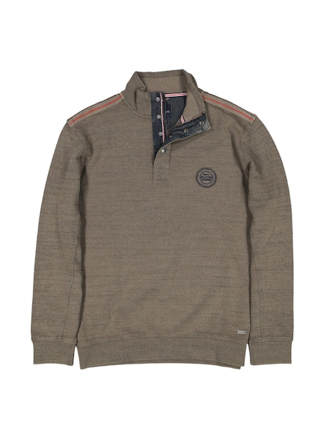 engbers Herren Sweatshirt Stehbund , Dunkelbraun