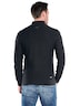Herren Strickjacke mit seitlichen Taschen , Schwarz