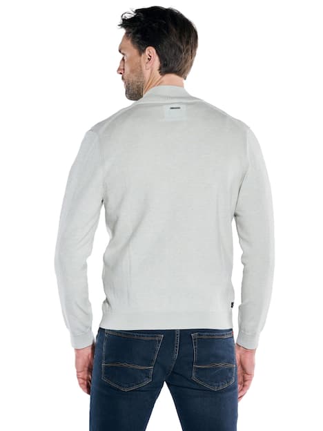 engbers Herren Cardigan strukturiert , Hellgruen