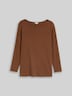Slim Fit Langarmshirt mit U-Boot-Ausschnitt