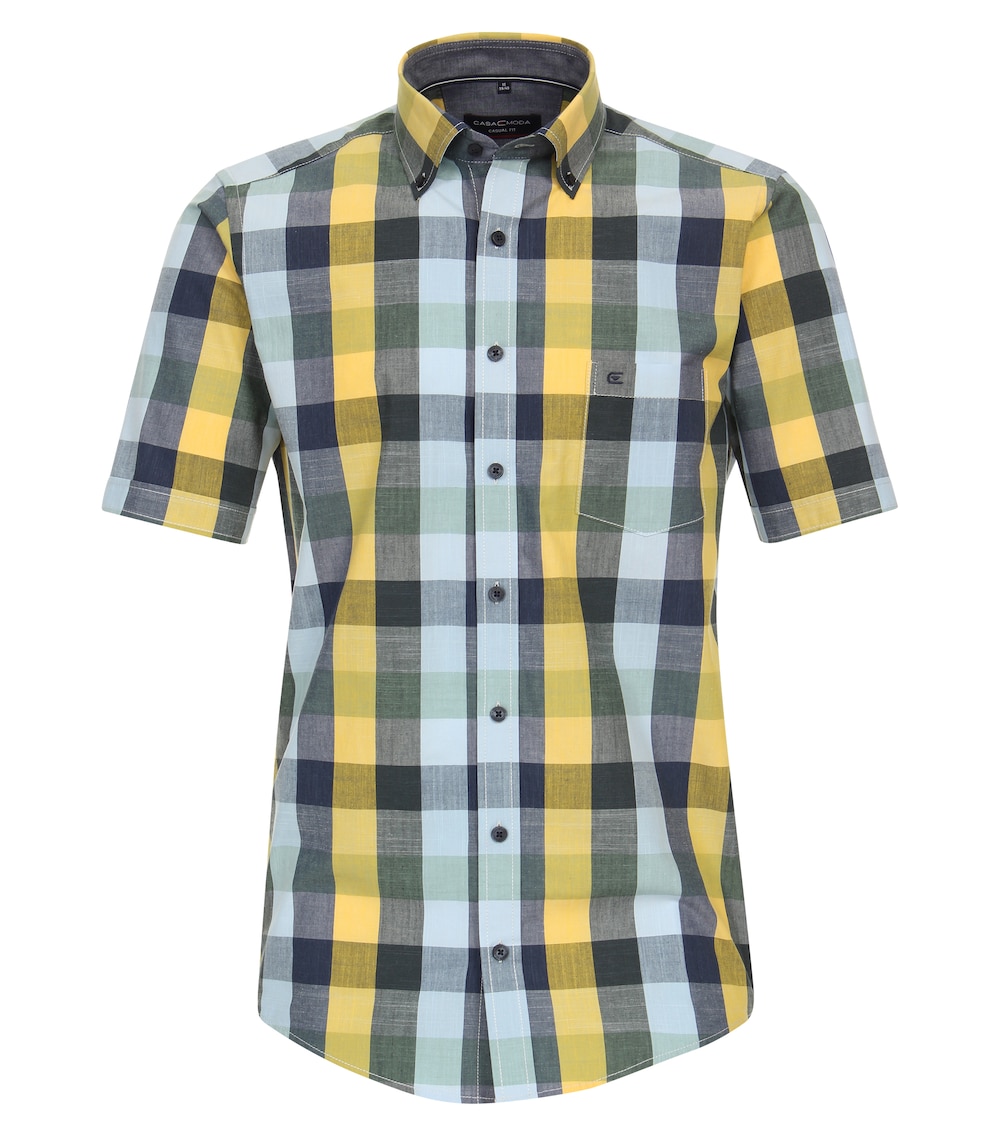 CASAMODA Freizeithemd Kurzarm kariert Casual Fit