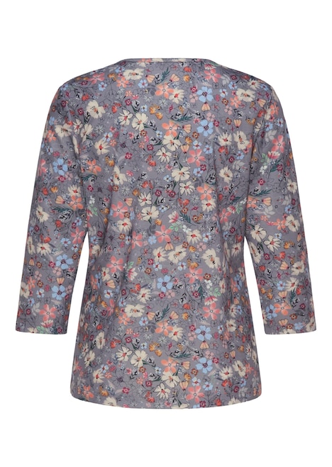 Bedrukt shirt met bloemenprint