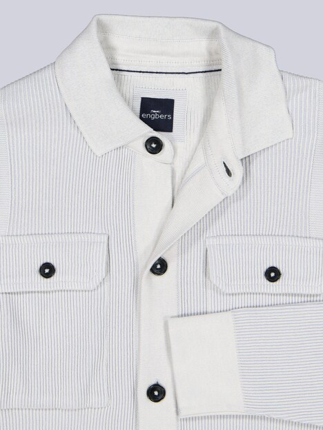 Herren Modisches Strick Overshirt , Silbergrau