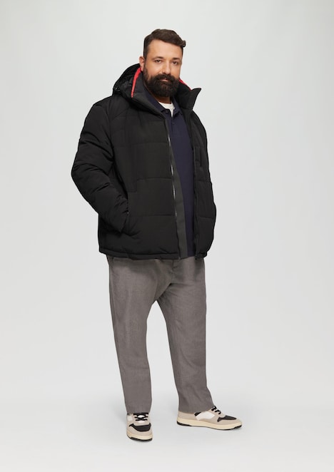 Wasserabweisende Steppjacke mit abnehmbarer Kapuze