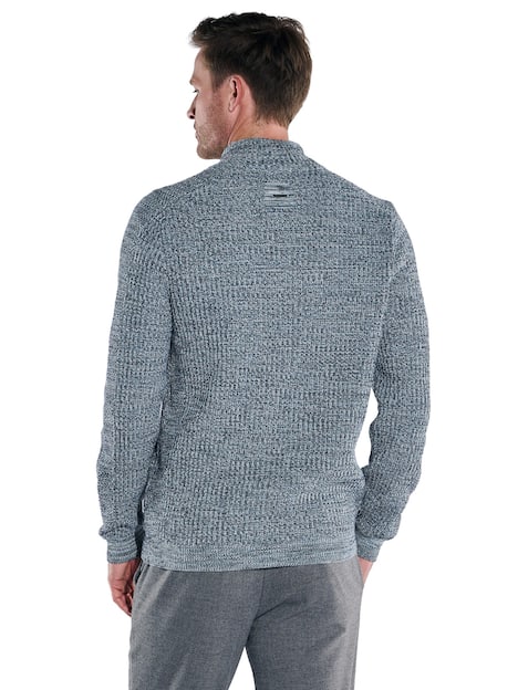 engbers Herren Pullover Polokragen , Mittelblau