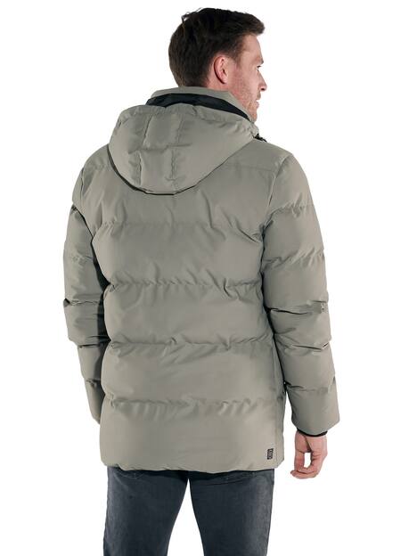 engbers Herren Steppjacke mit abnehmbarer Kapuze , Braunbeige