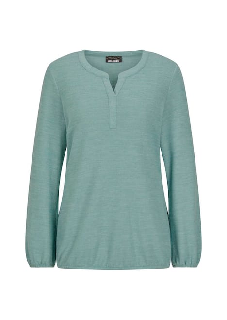 Elegante Bluse mit Zierblende, Rundhals