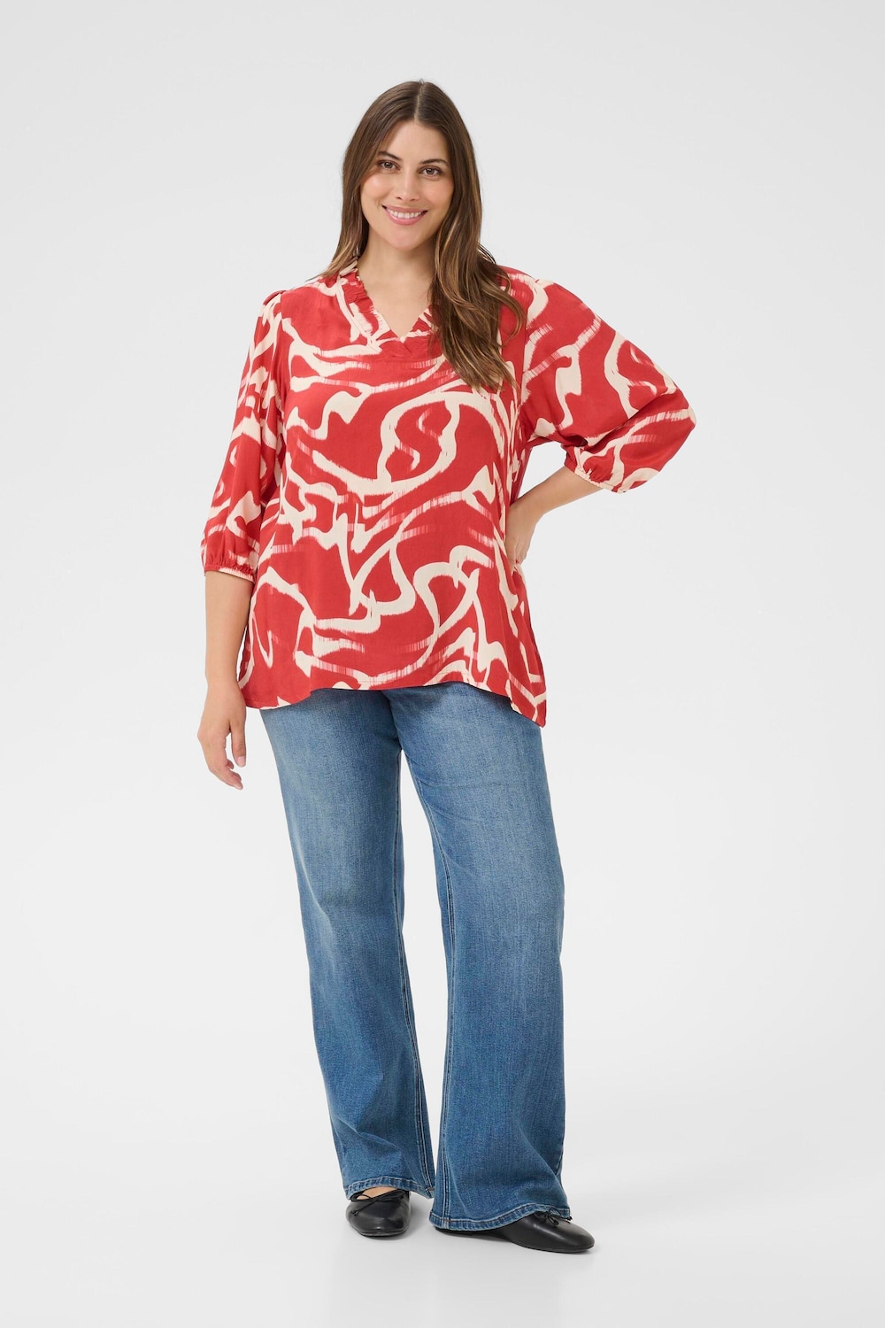 Kurzarm-Bluse Regular fit