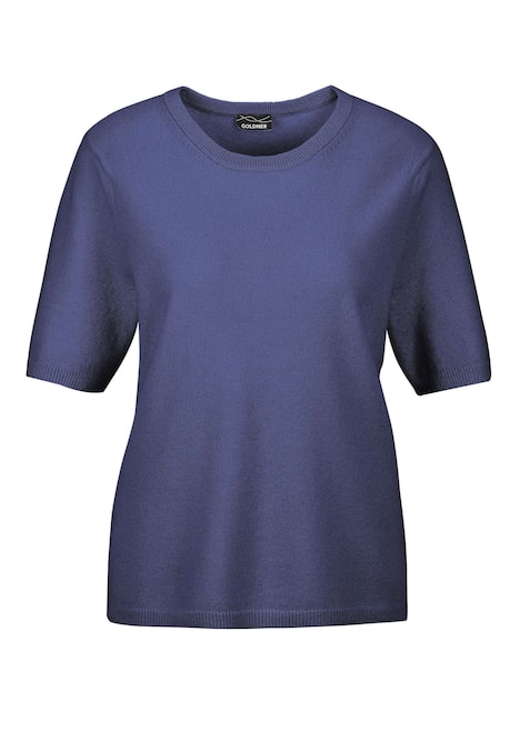 GOLDNER Pullover van kasjmier met ronde hals Pullover van kasjmier met korte mouwen en ronde hals