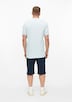 Baumwoll-T-Shirt mit Logo-Print und V-Neck